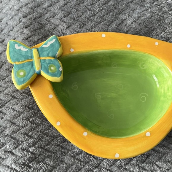 Dennis East 2004 Chip And Dip Sunglasses With Butterflies Ceramic 14"x1.5" - Picture 3 of 7